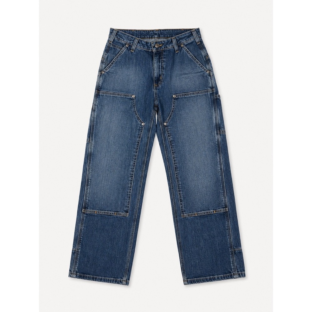 Carhartt Womens FIO Double Front Dungaree Fit Carpenter Jeans Blue 6 x 28